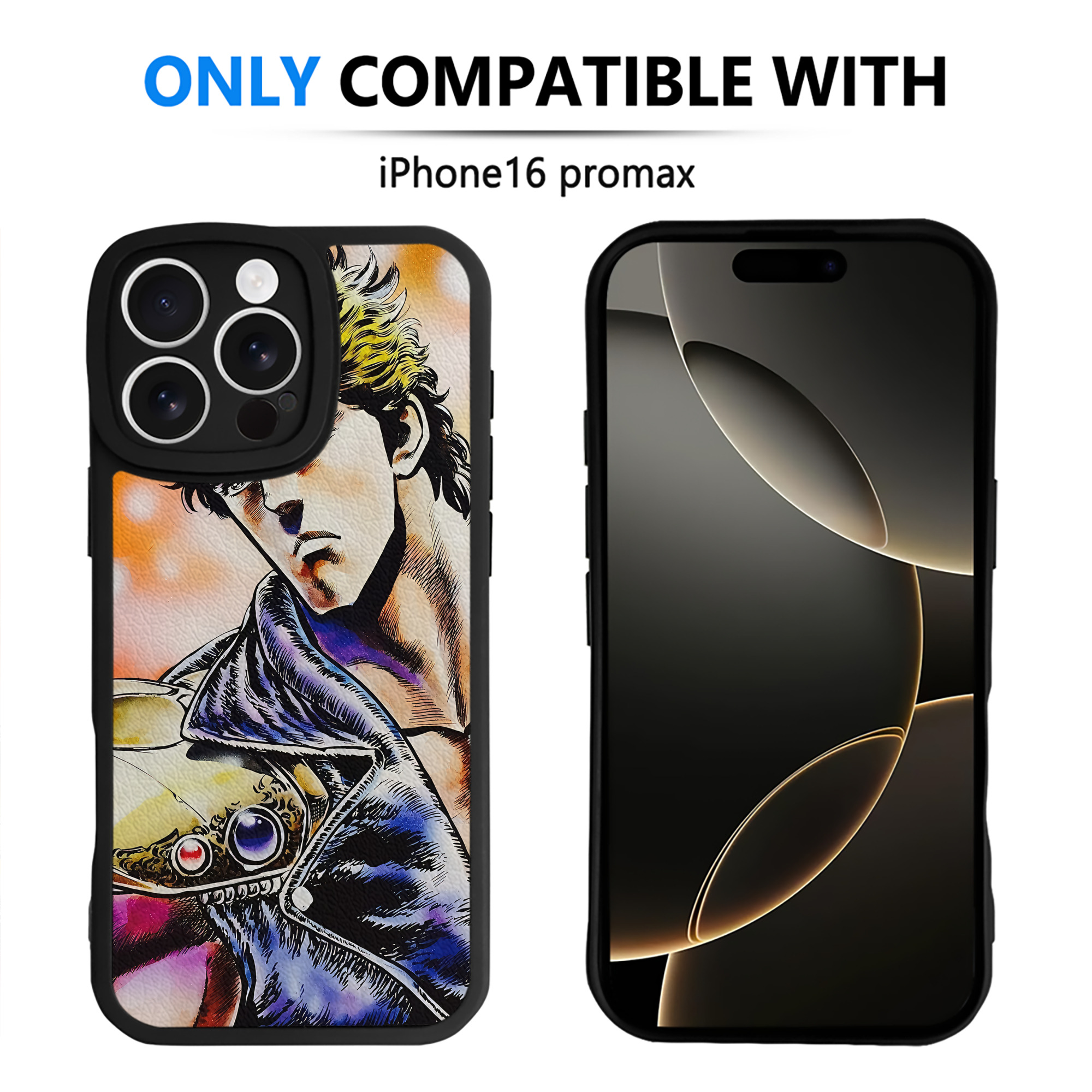 （画像用） 北斗の拳 Fist of the North Star 【iPhone 16シリーズ対応】シリコンスマホケース（レザー調） 材質：シリコン